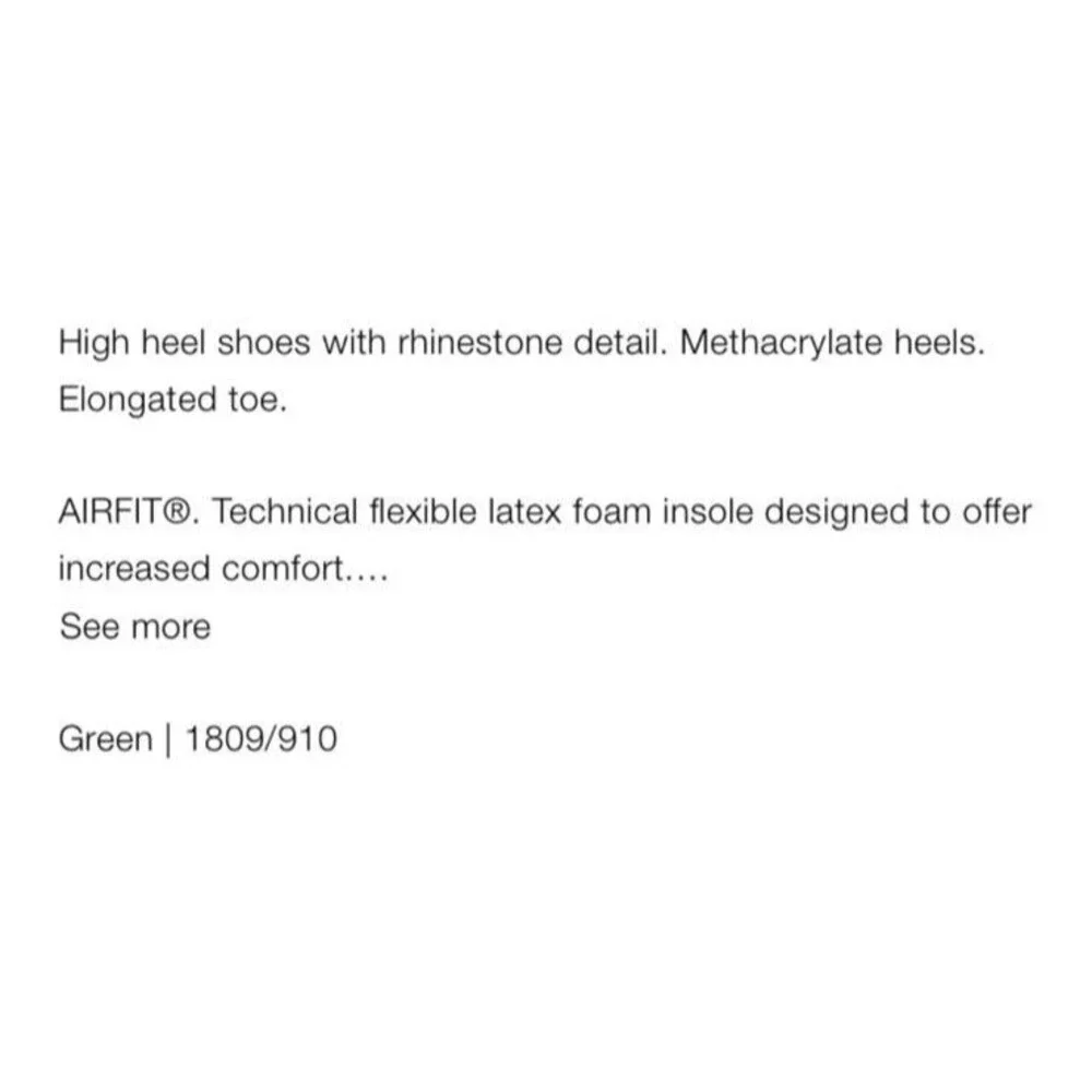 ZARA RHINESTONE HI HEEL STILETTO PUMPS SHOES GREEN SZ 37 Us 7 SLIP ON - Picture 2 of 10